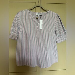 Michael Stars Pink and Black Striped Top